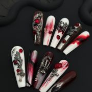 Wujasmine Press on nails Bloody Romance Halloween