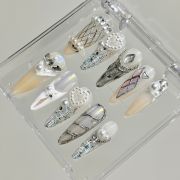 Wujasmine Press on nails 214White Dream Nail Set