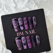 Wujasmine Press on nails Purple Halloween